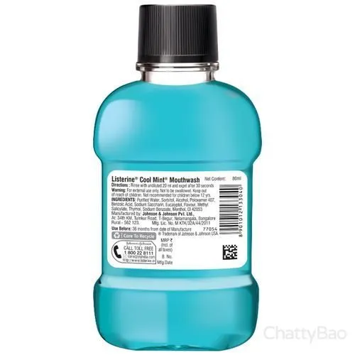 Listerine Cool Mint Mouthwash 80 ml view 2