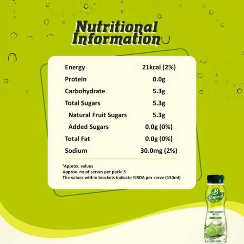 B Natural Select Tender Coconut Water 180 ml view 3