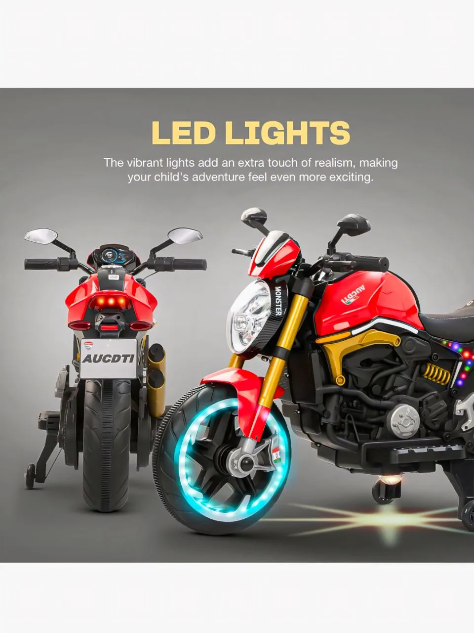 Light-Up Monster Ride-On Bike view 5