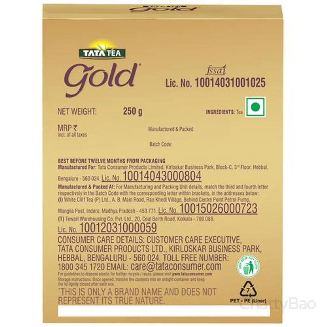 Tata Tea Gold 250 g view 2