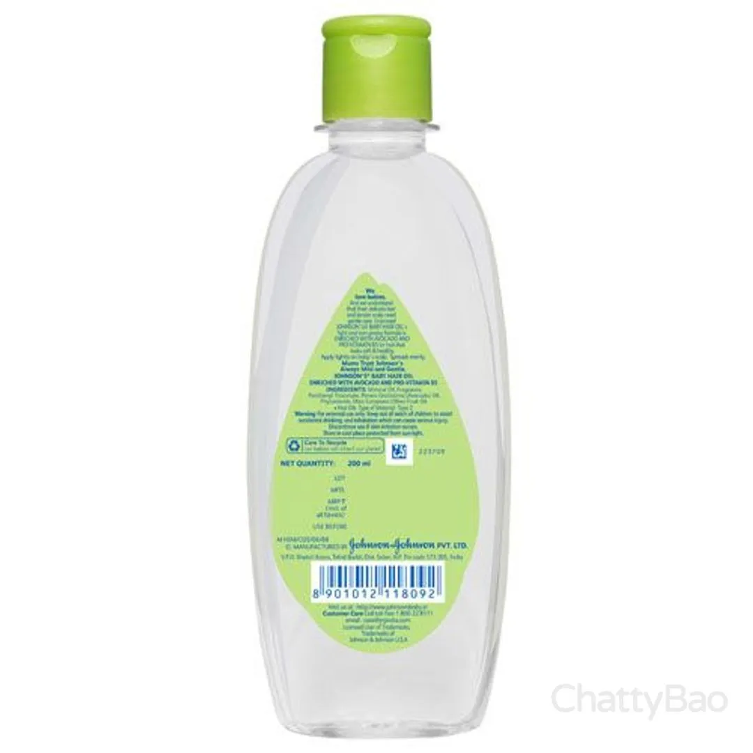 Johnson's Baby Hair Oil 200 ml view 3