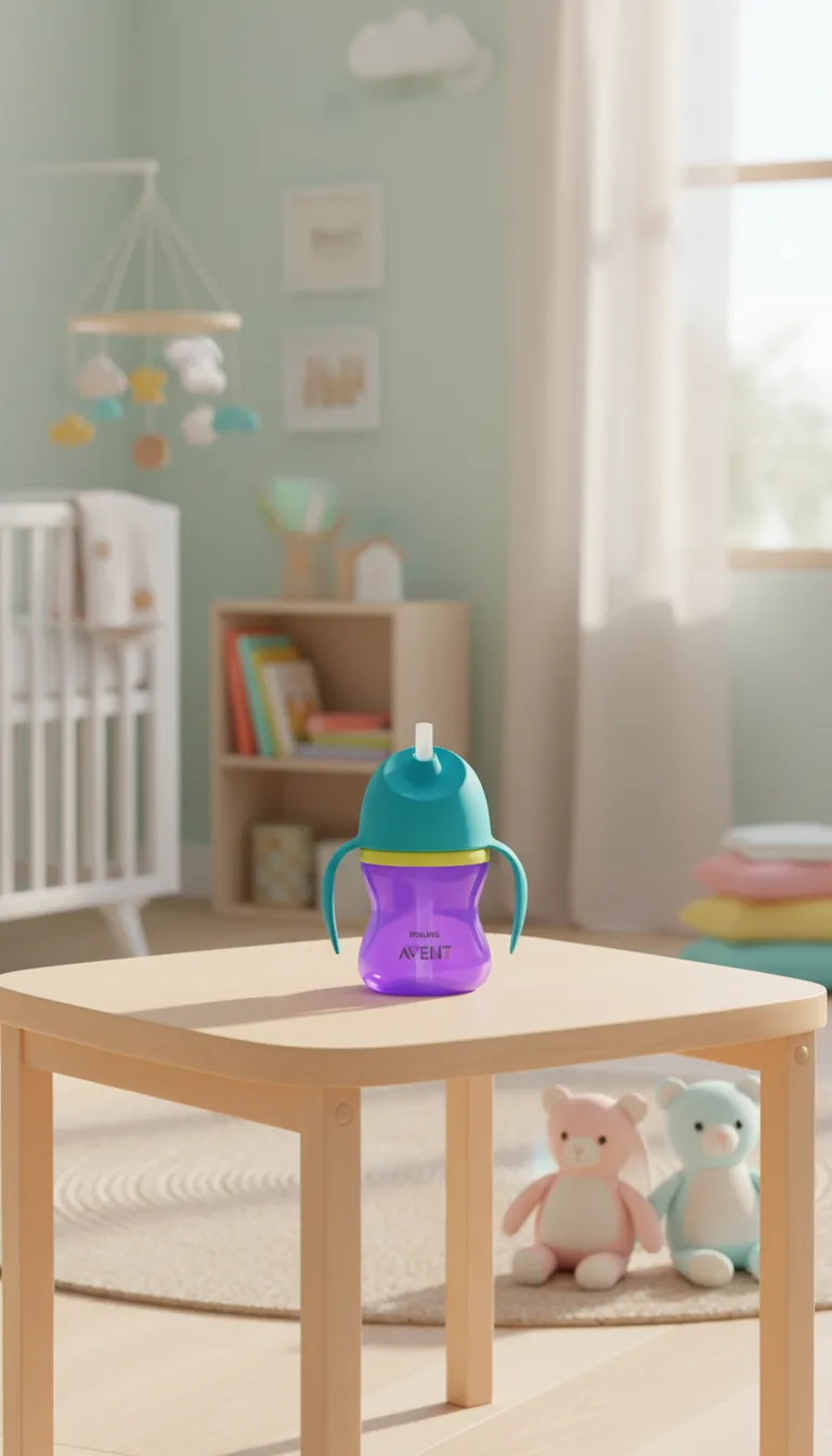 Avent Straw Cup, 7oz (Purple) 9m + view 3