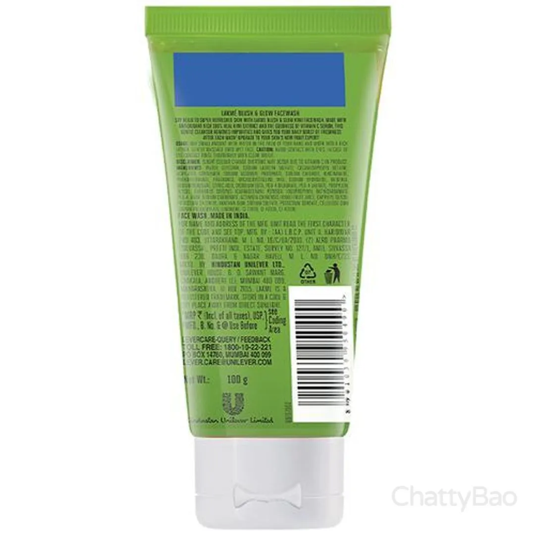Lakme Blush & Glow Face Wash - Kiwi With Vitamin C Serum 100 g view 2