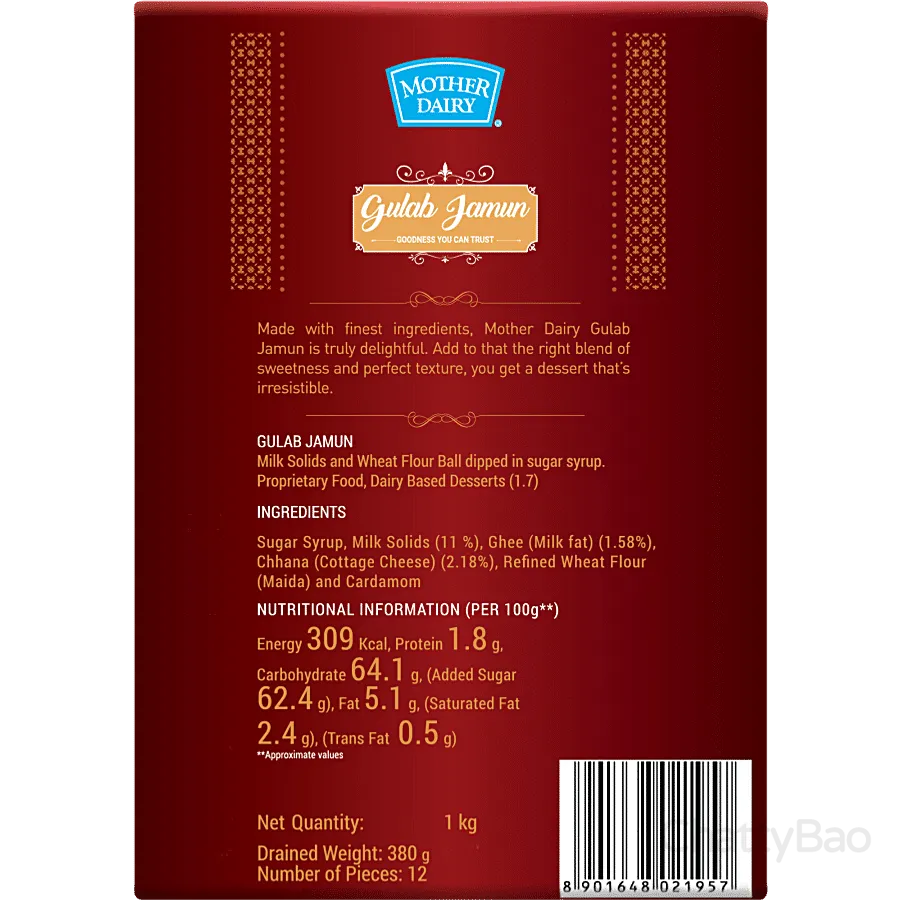 Mother Dairy Gulab Jamun 1 Kg view 2