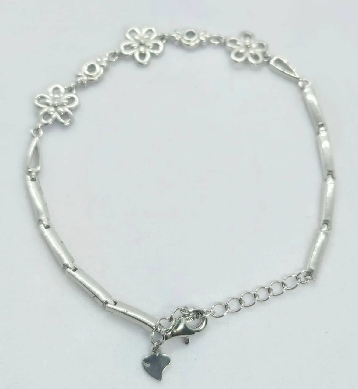 Silver Floral Bracelet (AVSBR-038) view 2