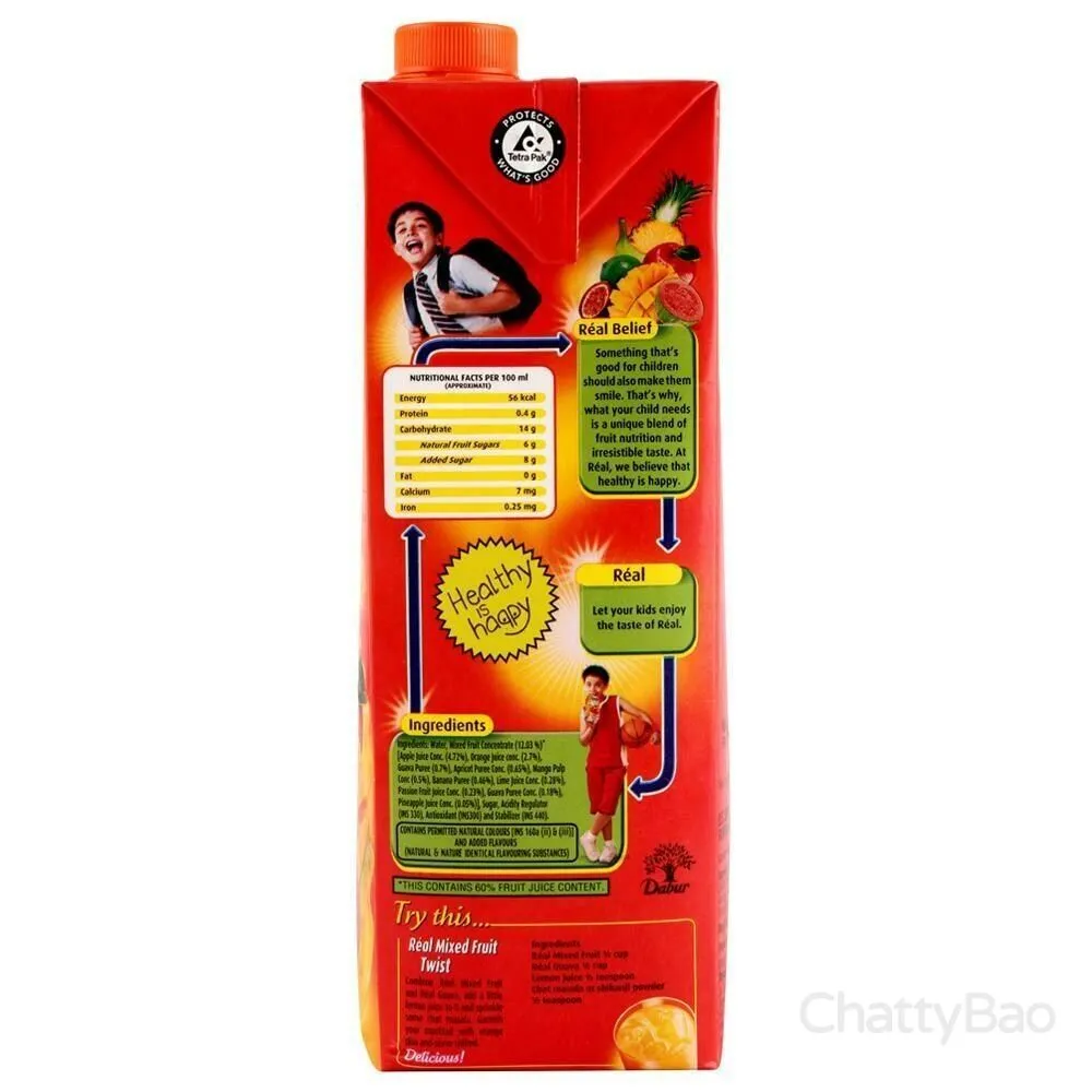 Real Mixed Fruit Juice 1 L view 3