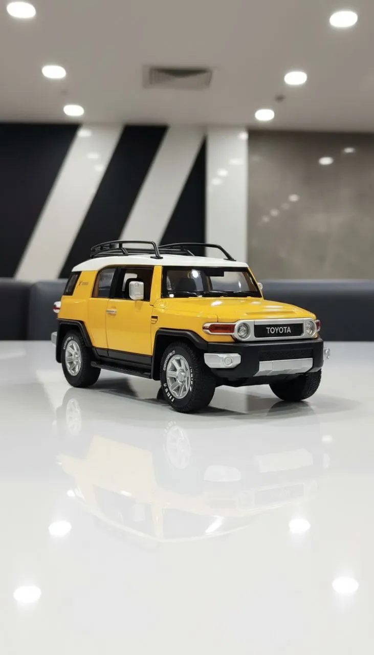 Diecast Toyota FJ Cruiser Model Yellow view 3