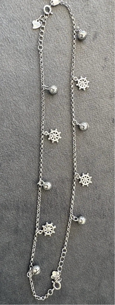 Silver Charm Anklet view 3