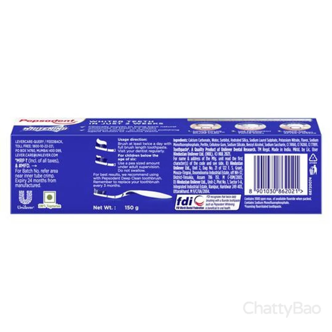 Pepsodent Toothpaste - Whitening 150 g view 2