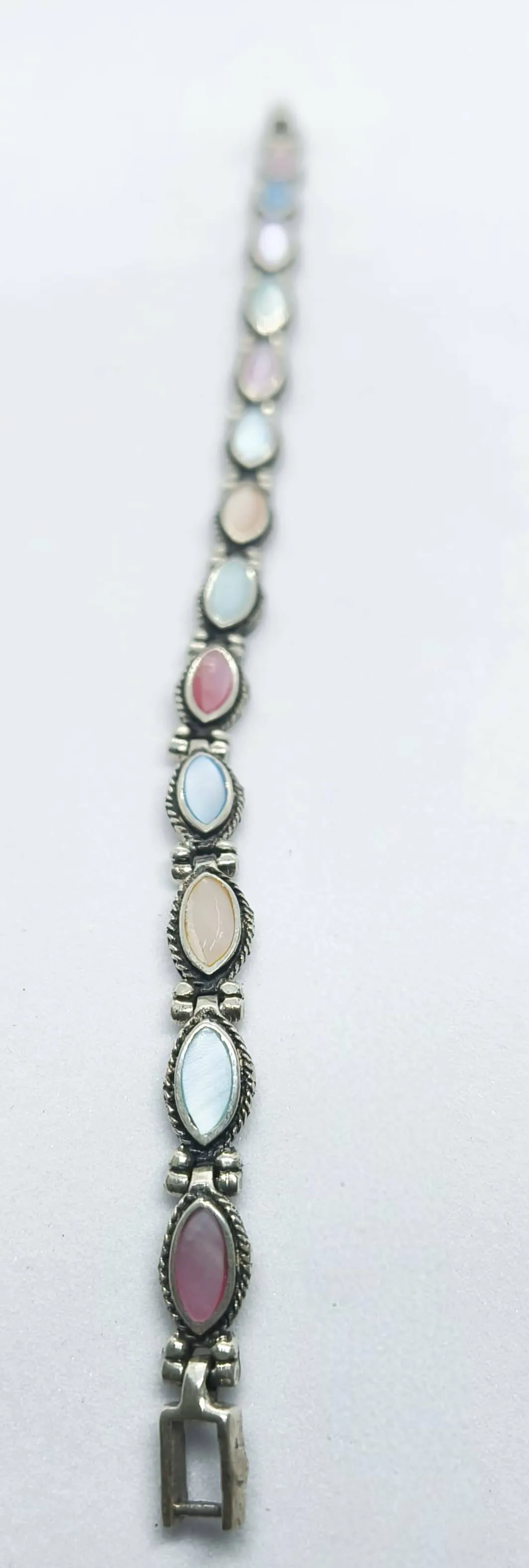 Multicolored Gemstone Silver Bracelet (AVSR-20) view 5
