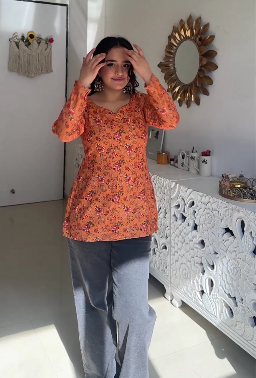 Mustard Woolen Corset Kurti view 3