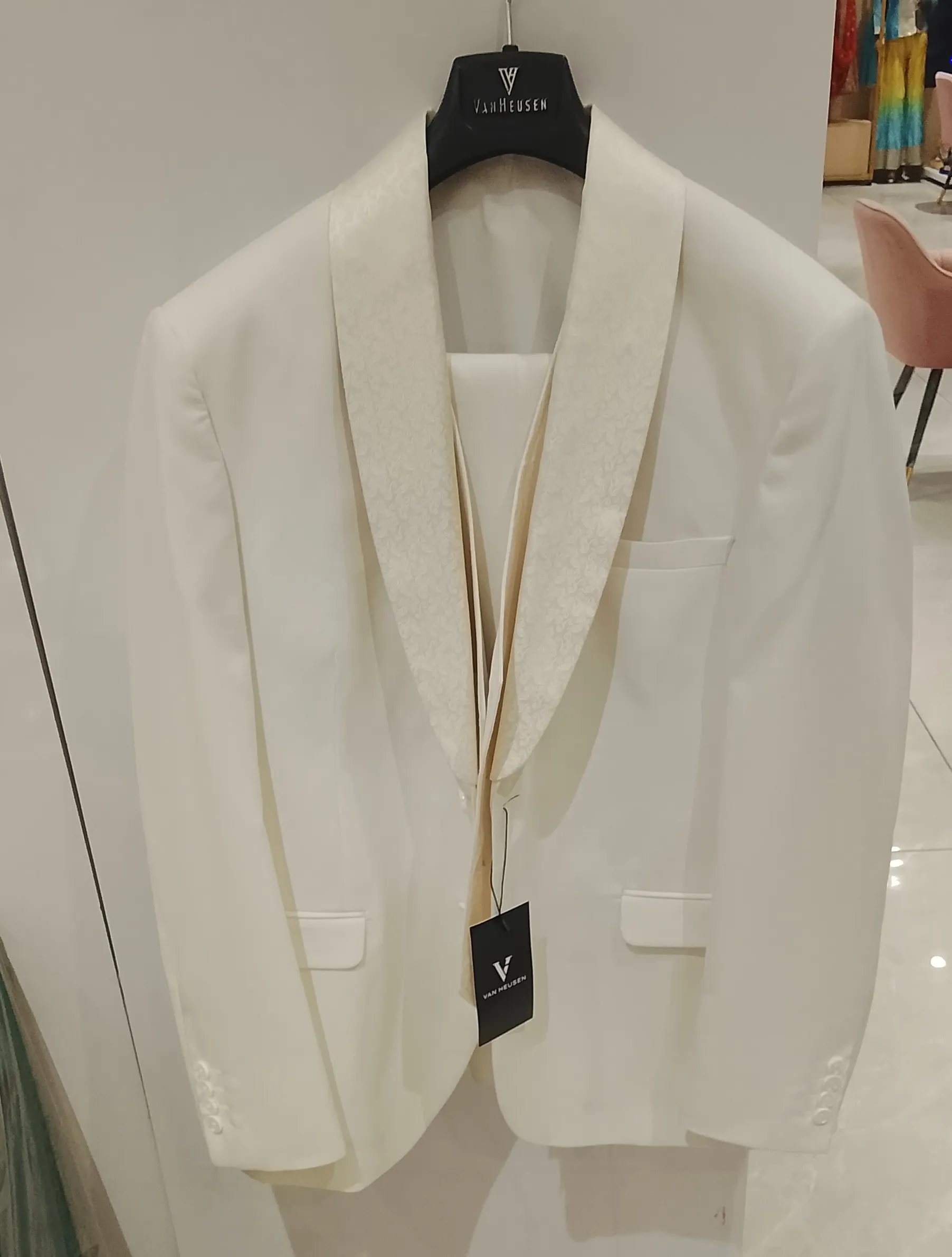 Van Heusen Ivory  3 Piece Coat Pant view 3