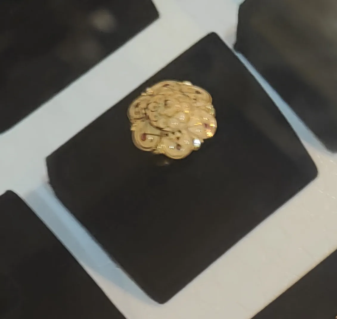 Gold Floral Brooch view 3