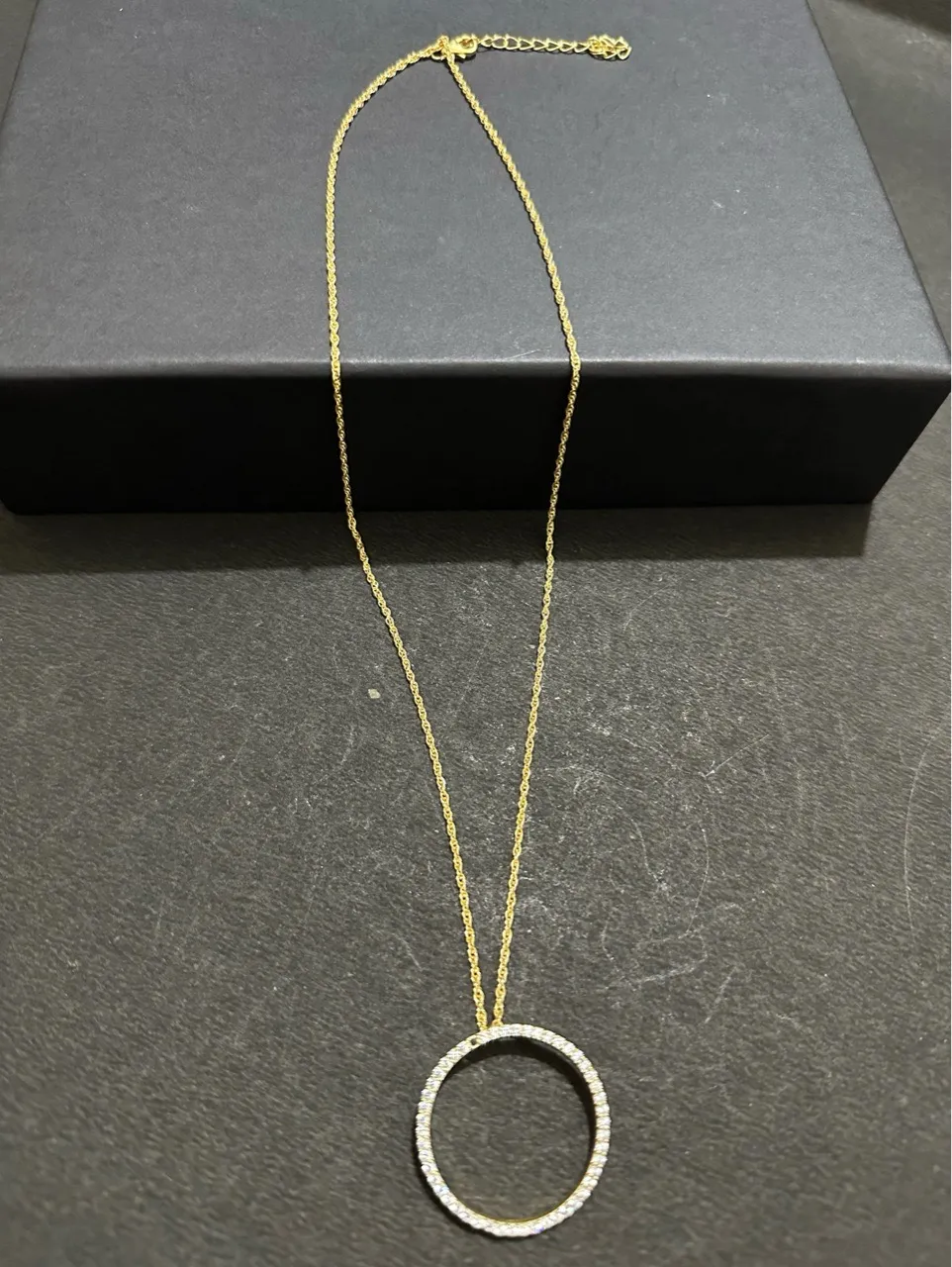 Elegant Circle Pendant Necklace view 2