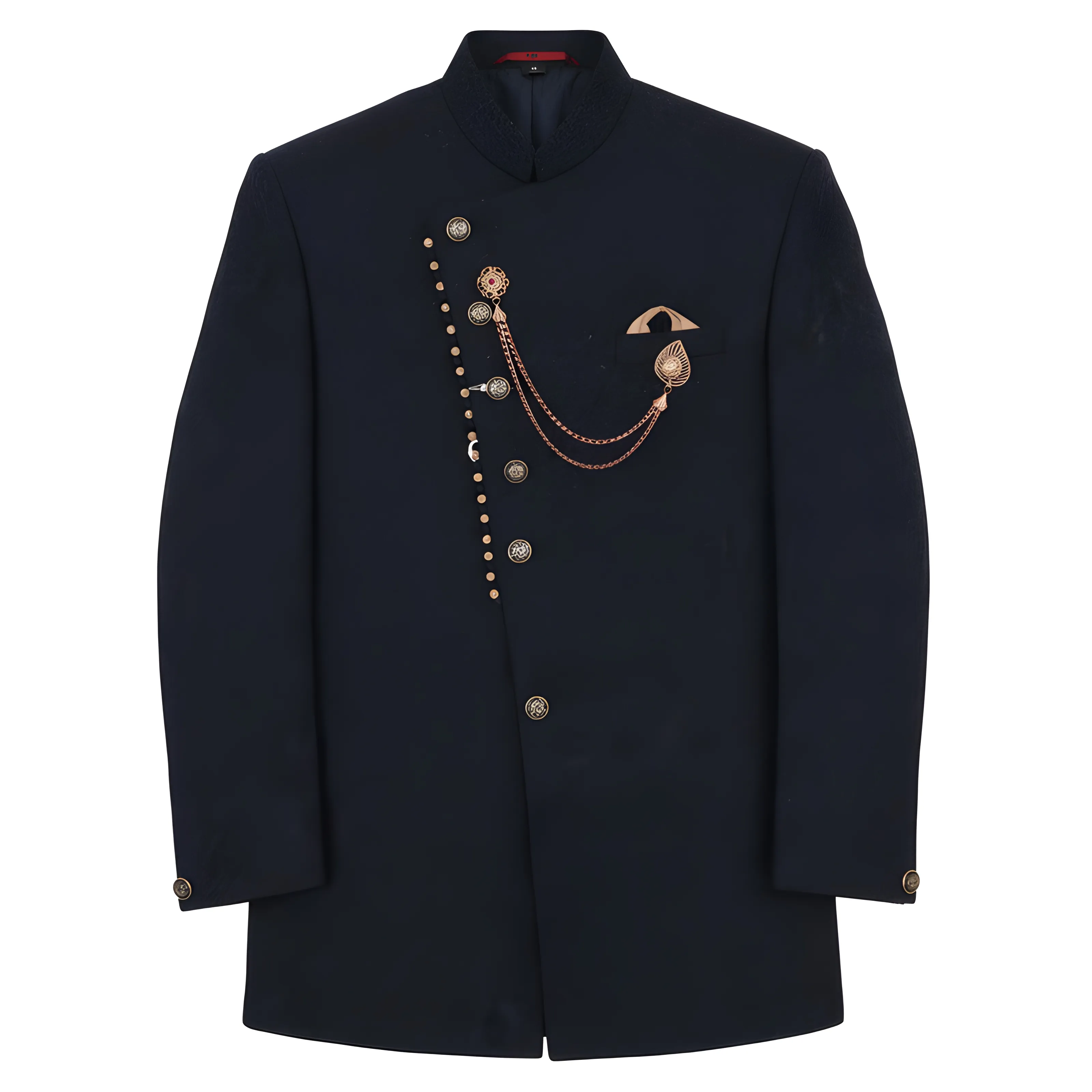 Black And Blue Sherwani Mens view 2