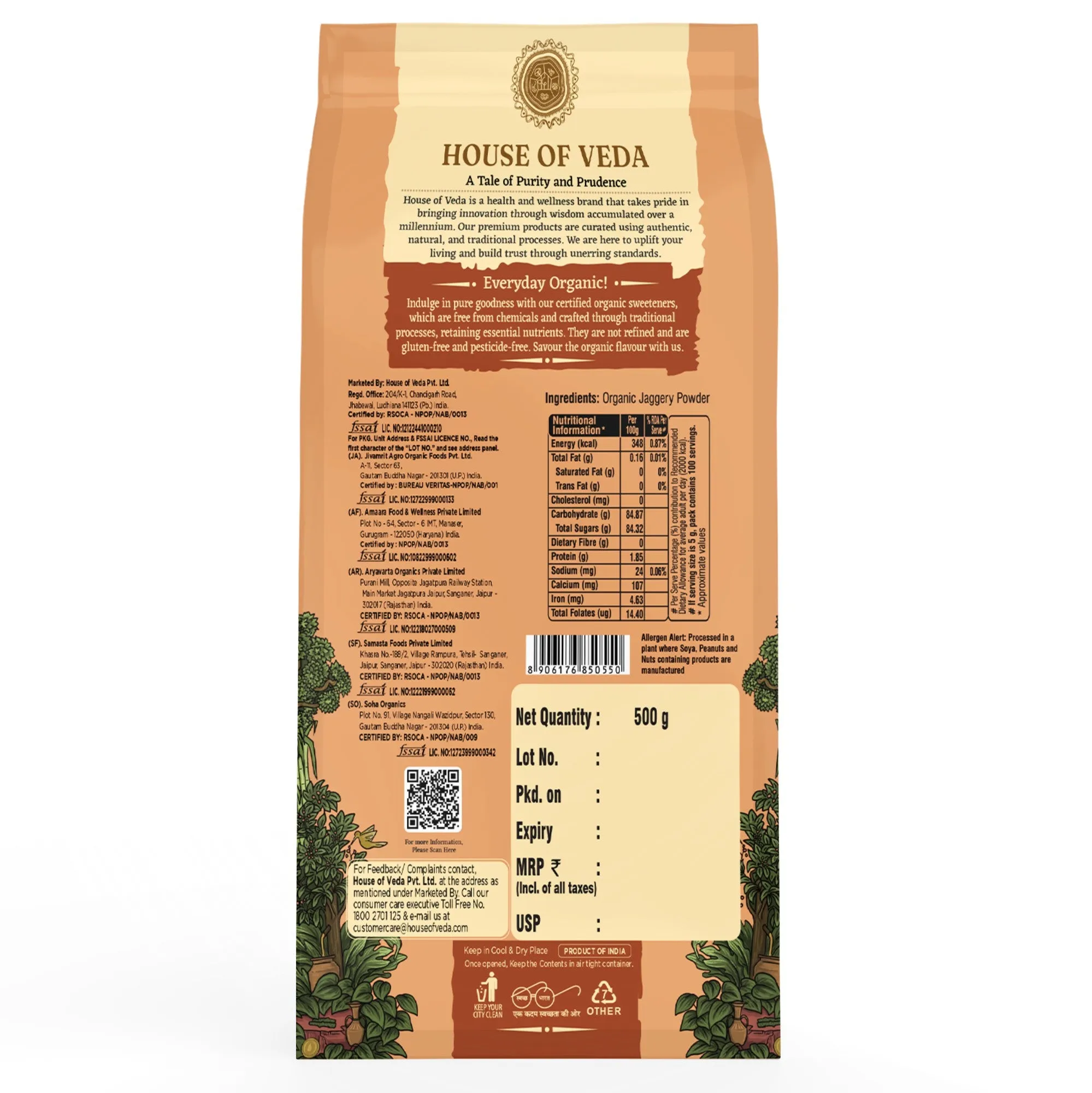 House Of Veda Organic Jaggery Powder 500 g view 2
