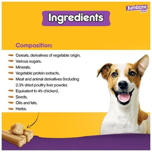 Pedigree Jumbone Mini Adult Dog Treat Chicken & Lamb 160 g view 3