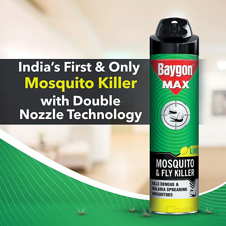 Baygon Max Mosquito & Fly Killer Spray - Lime 625 ml view 4