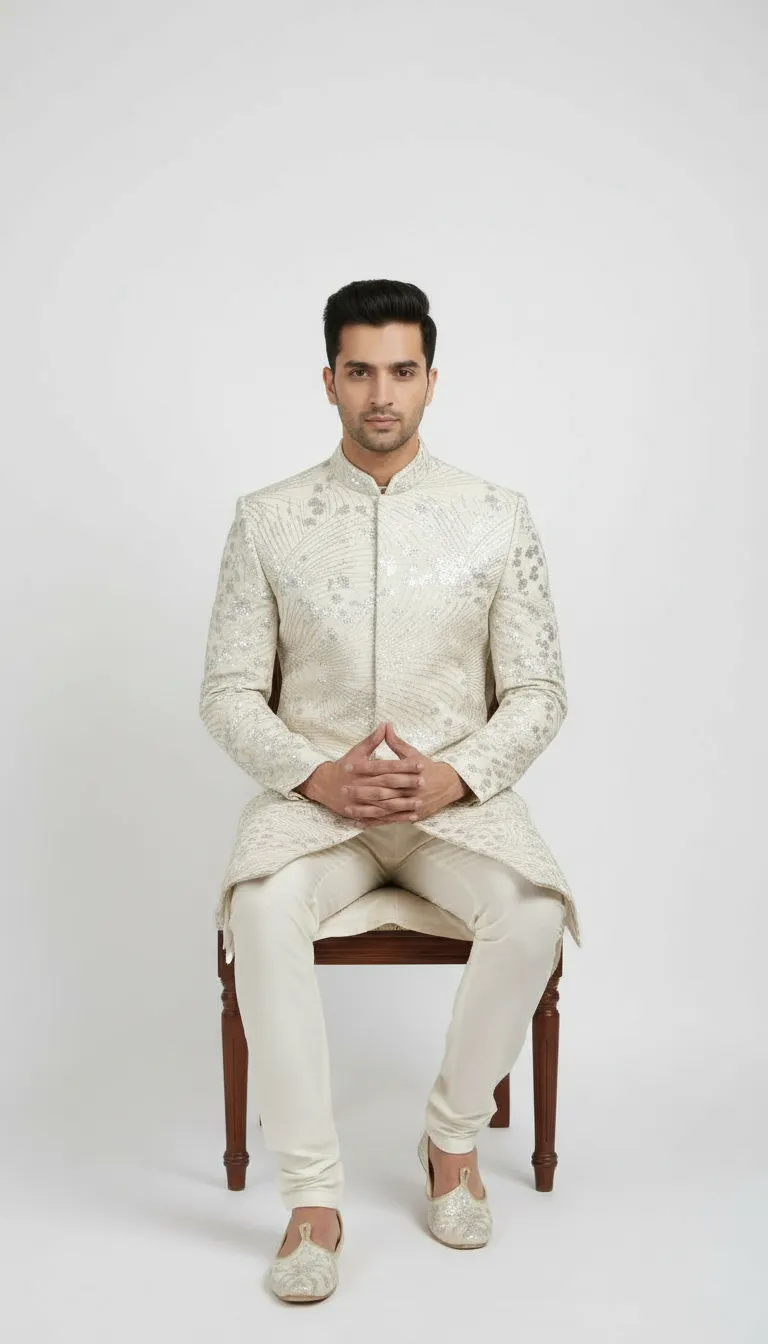 Designer Embroidered Sherwani  view 2