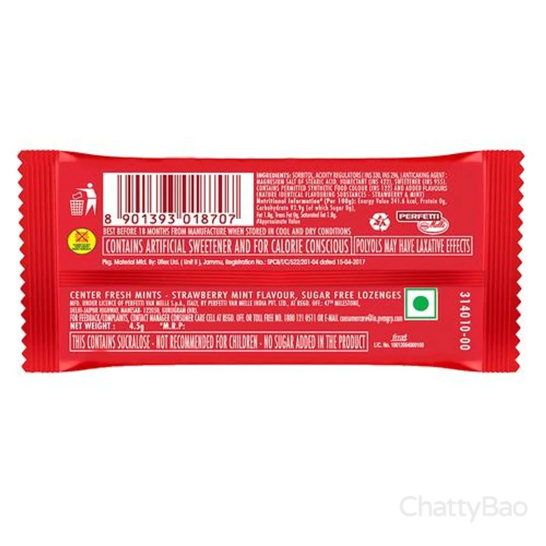 Center Fresh Mint Strawberry Flavour 15 Pieces view 2