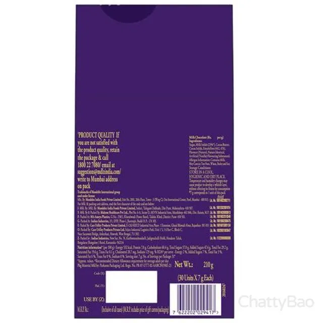 Cadbury Celebrations Milk Chocolates - Gift Pack 210 g view 2