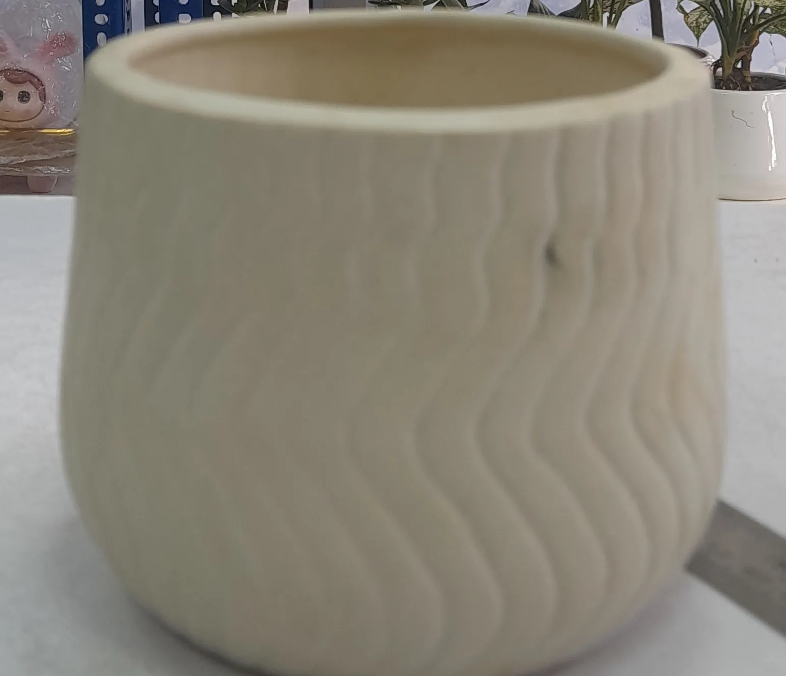 Ceramic Wave Planter 4 "H & 4"W view 2