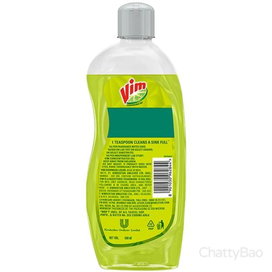 Vim Dishwash Anti Smell Liquid - Pudina 500 ml view 2