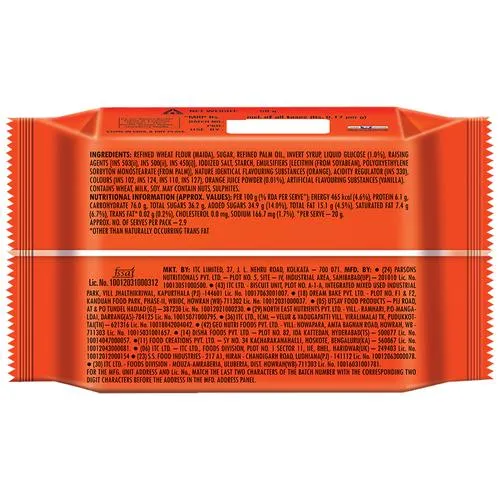 Sunfeast Bounce Creme Biscuits - Orange 100 g view 2