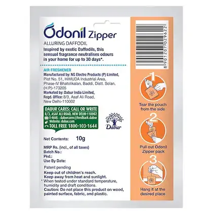 Odonil Zipper Alluring Daffodil Air Freshener 10 g view 2