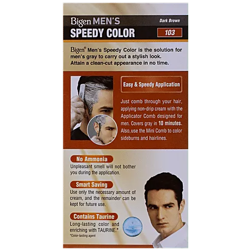 Bigen Men's Speedy Color Dark Brown 103 30 ml view 2