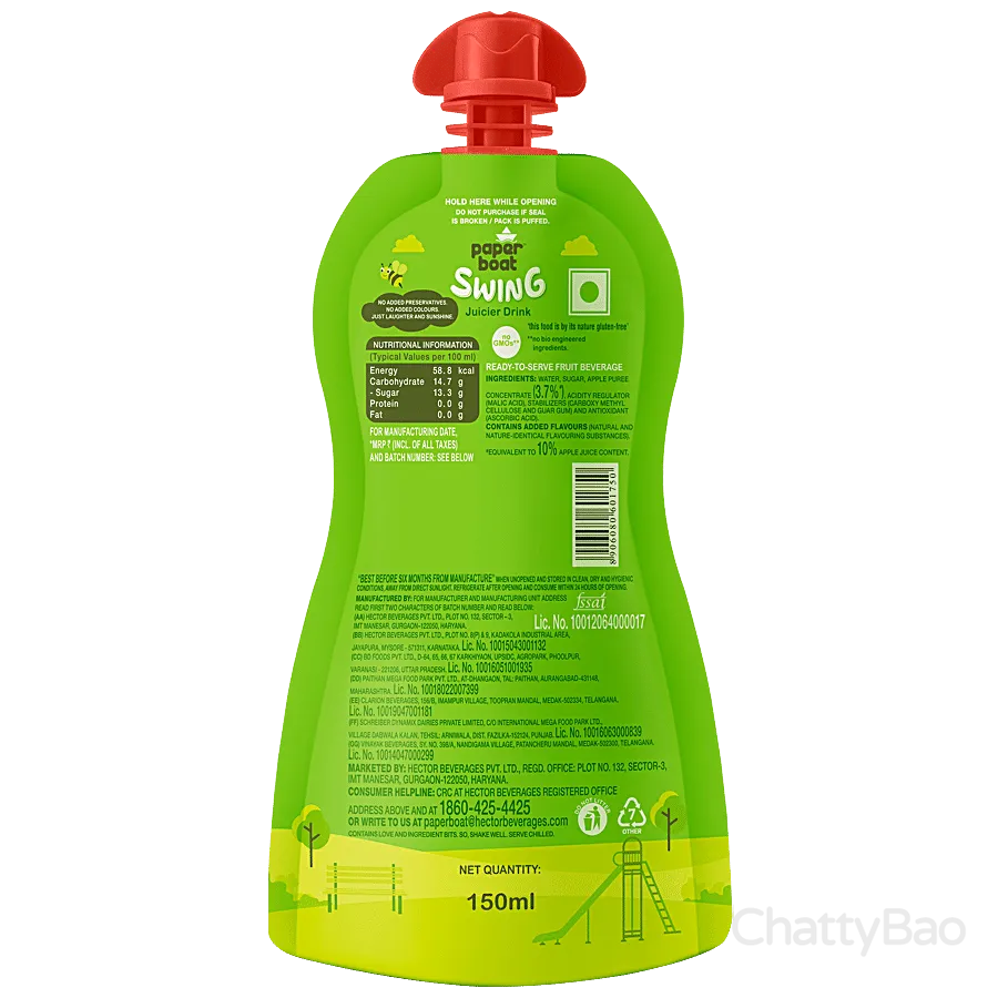 Paper Boat Swing Apple Juice 125 ml view 2