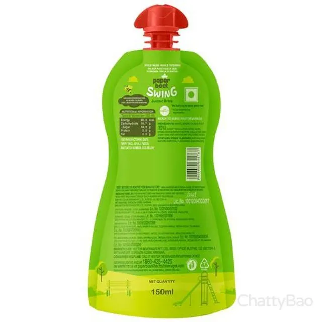 Paper Boat Swing Lychee Juice 125 ml view 2