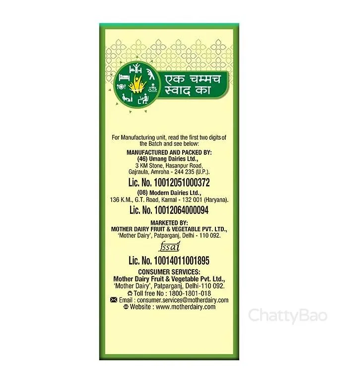 Mother Dairy Cow Ghee Carton 1 L view 4