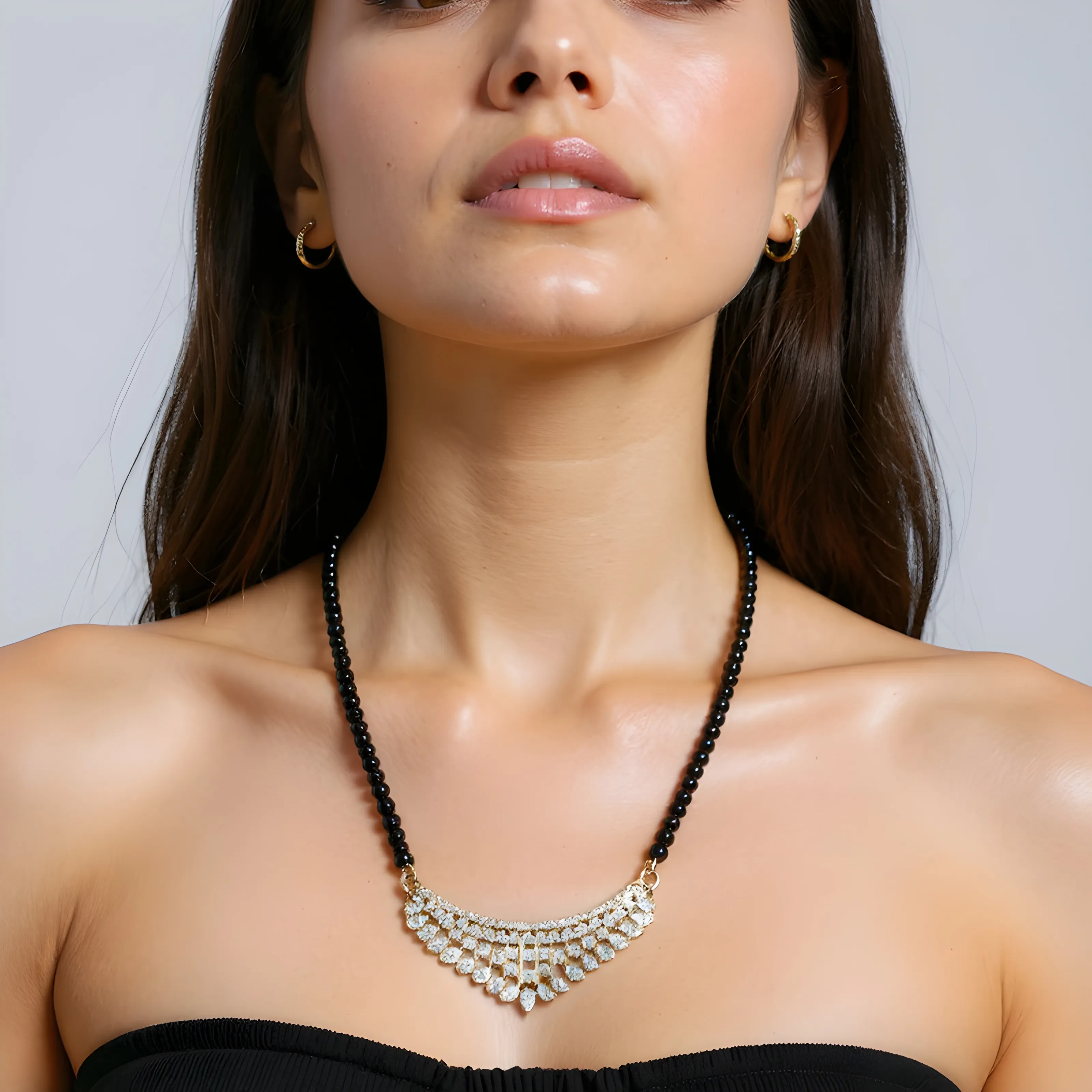 Ad Black Beaded Mangalsutra view 2