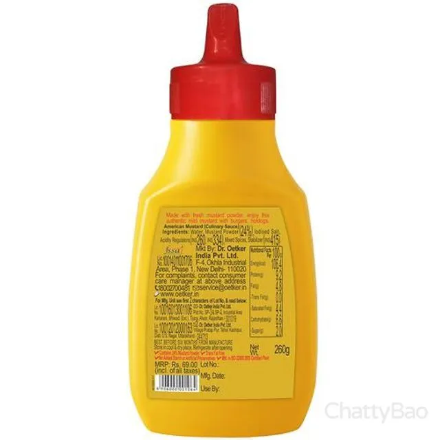 Dr. Oetker FunFoods American Mustard 260 g view 2