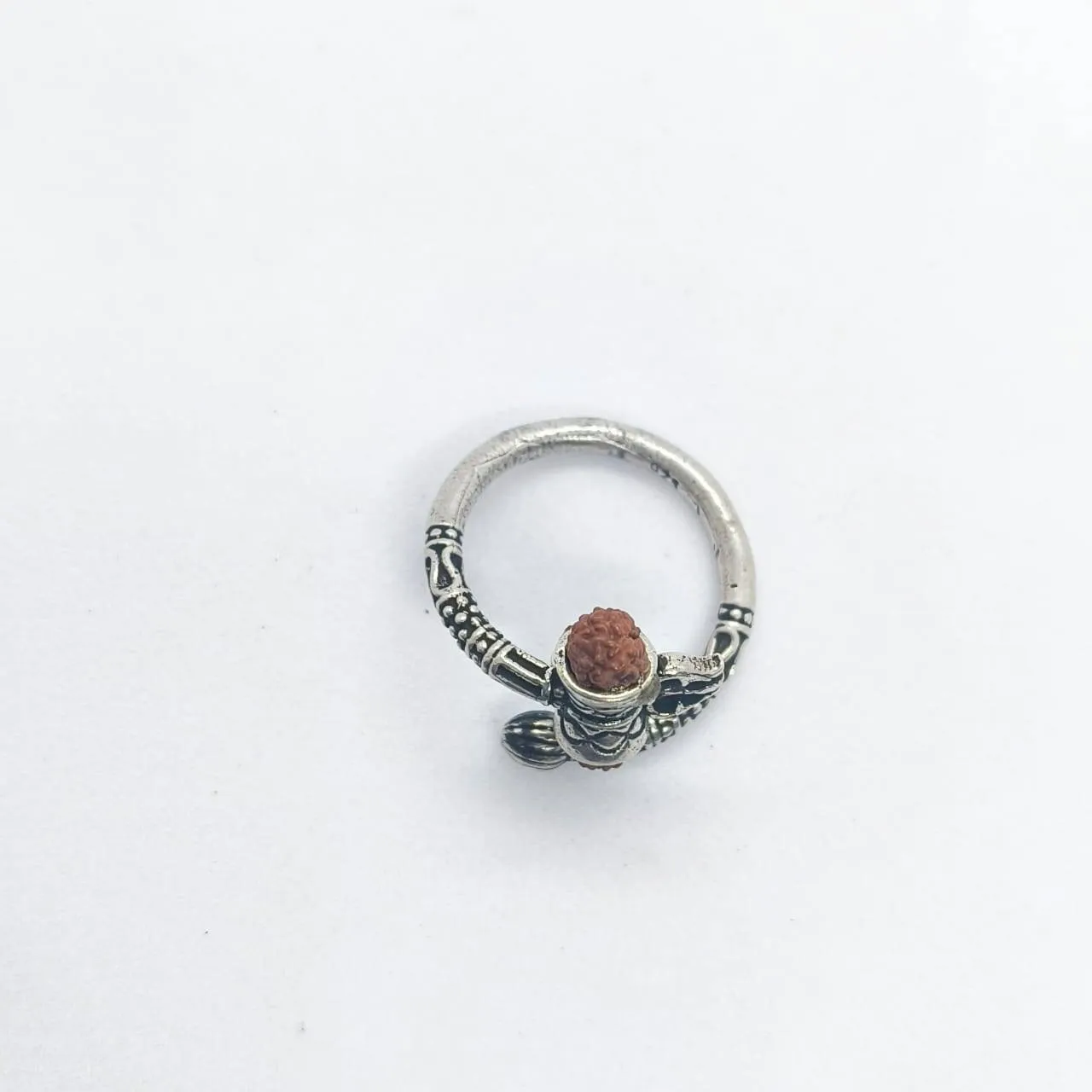Rudraksha Silver Ring (AVSLR-35/36) view 4