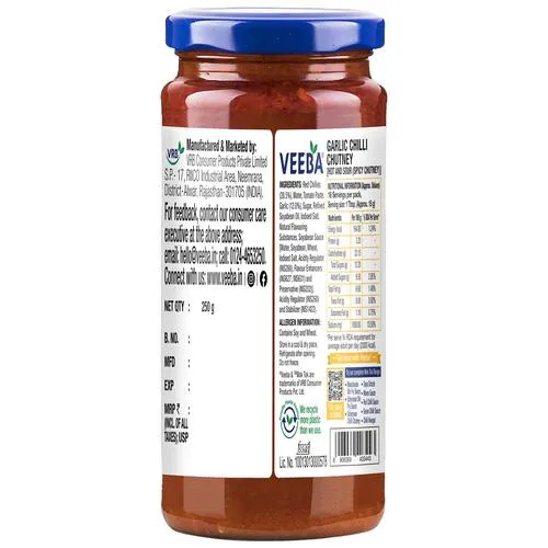Veeba Garlic Chilli Chutney 250 g view 2