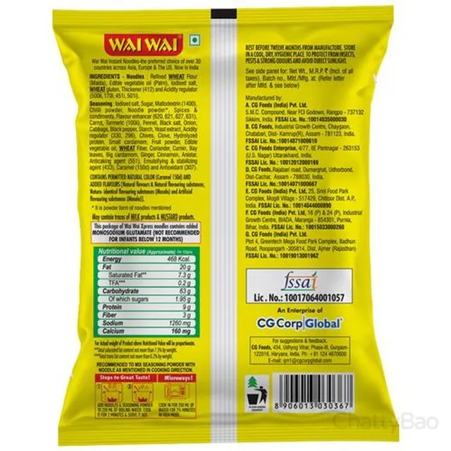 Wai Wai Express Instant Noodles - Masala Delight 50 g view 2