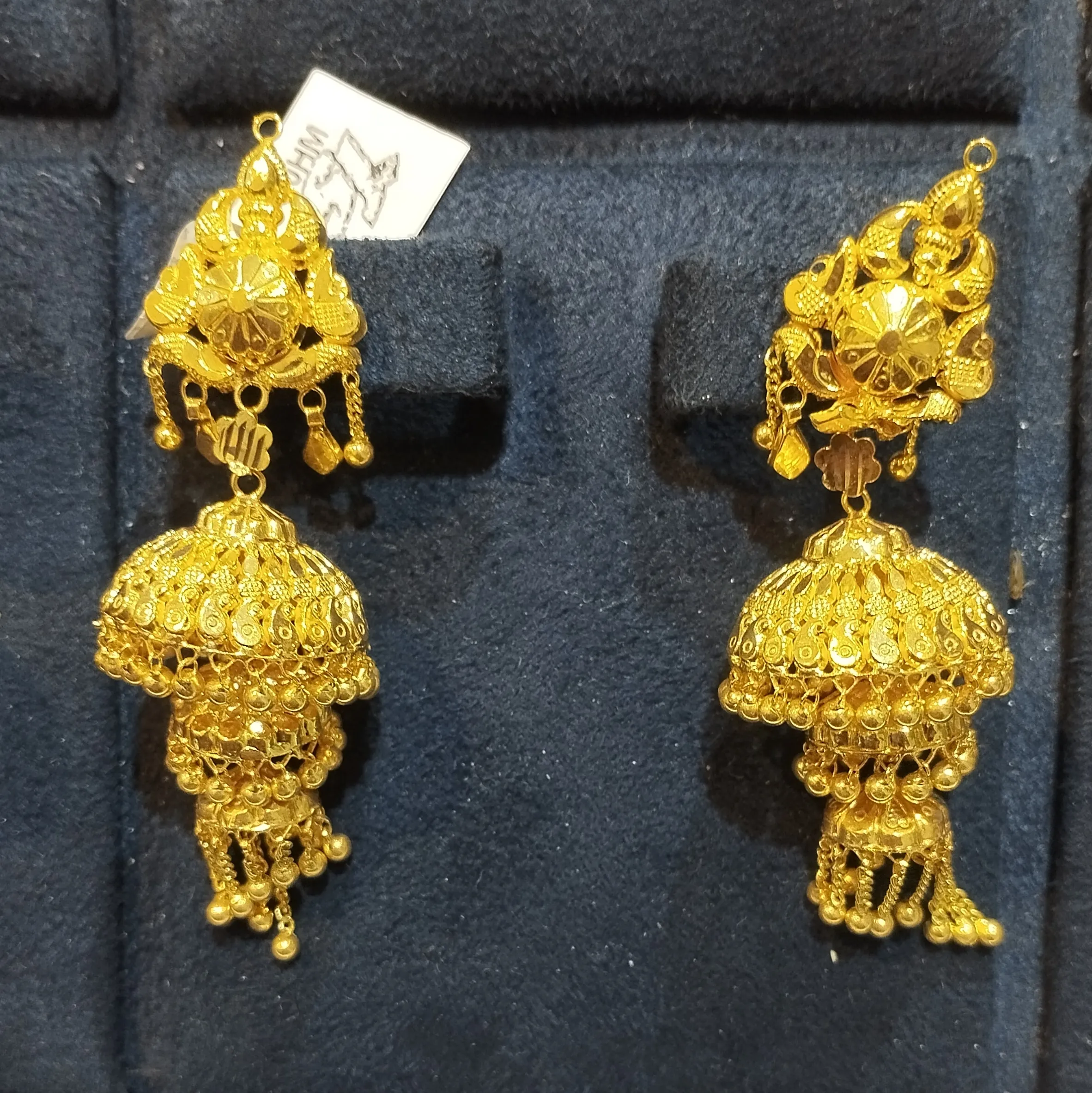 Gold Jhumka. view 2