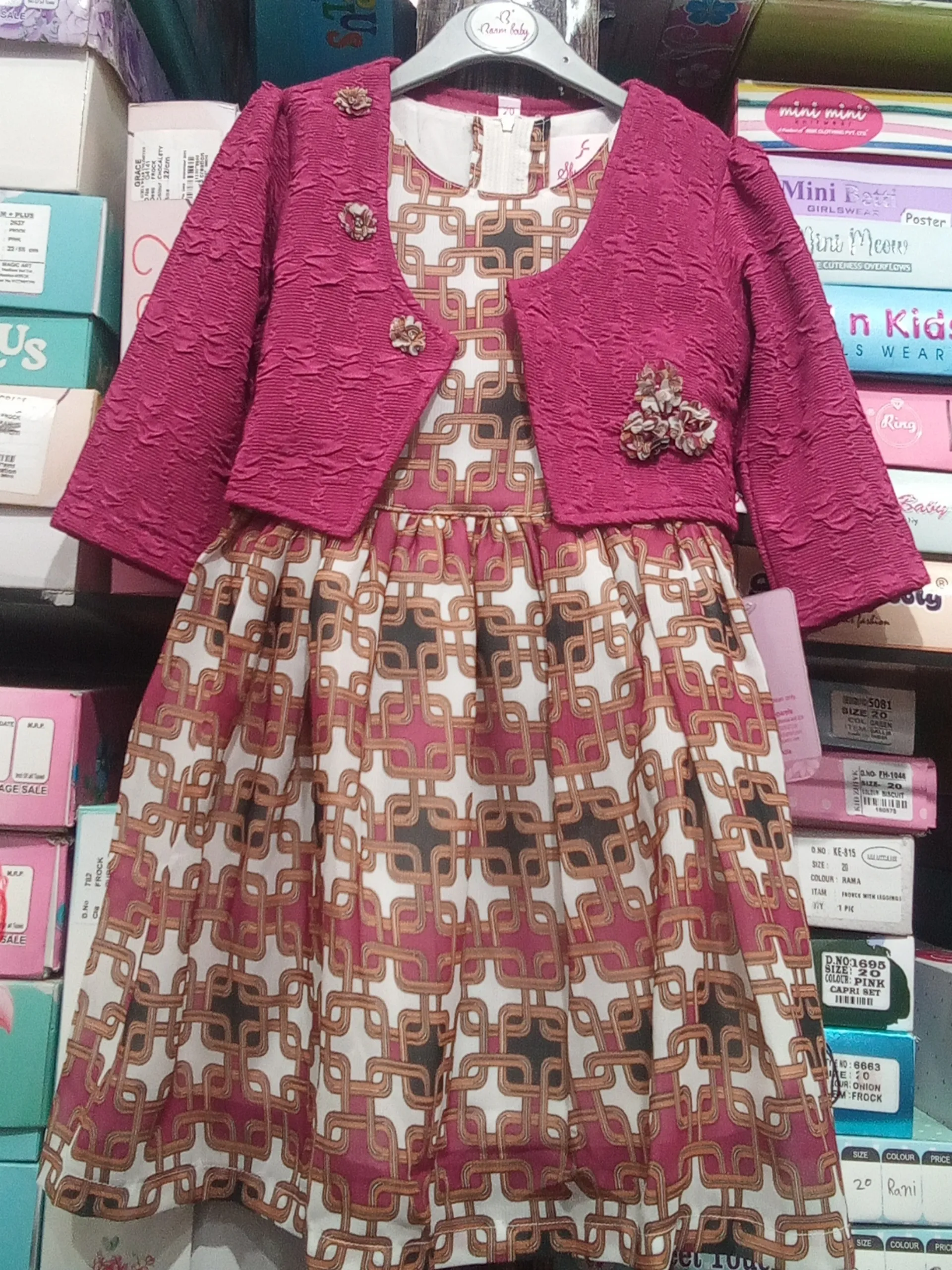 Rani Baby Girl Dress with Jacket view 3
