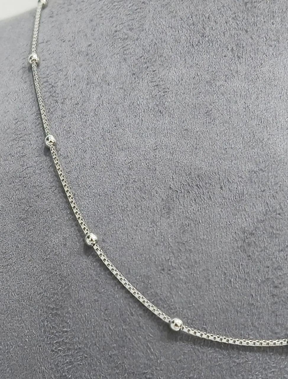 Silver Beaded Chain (AVSCH-11) view 3