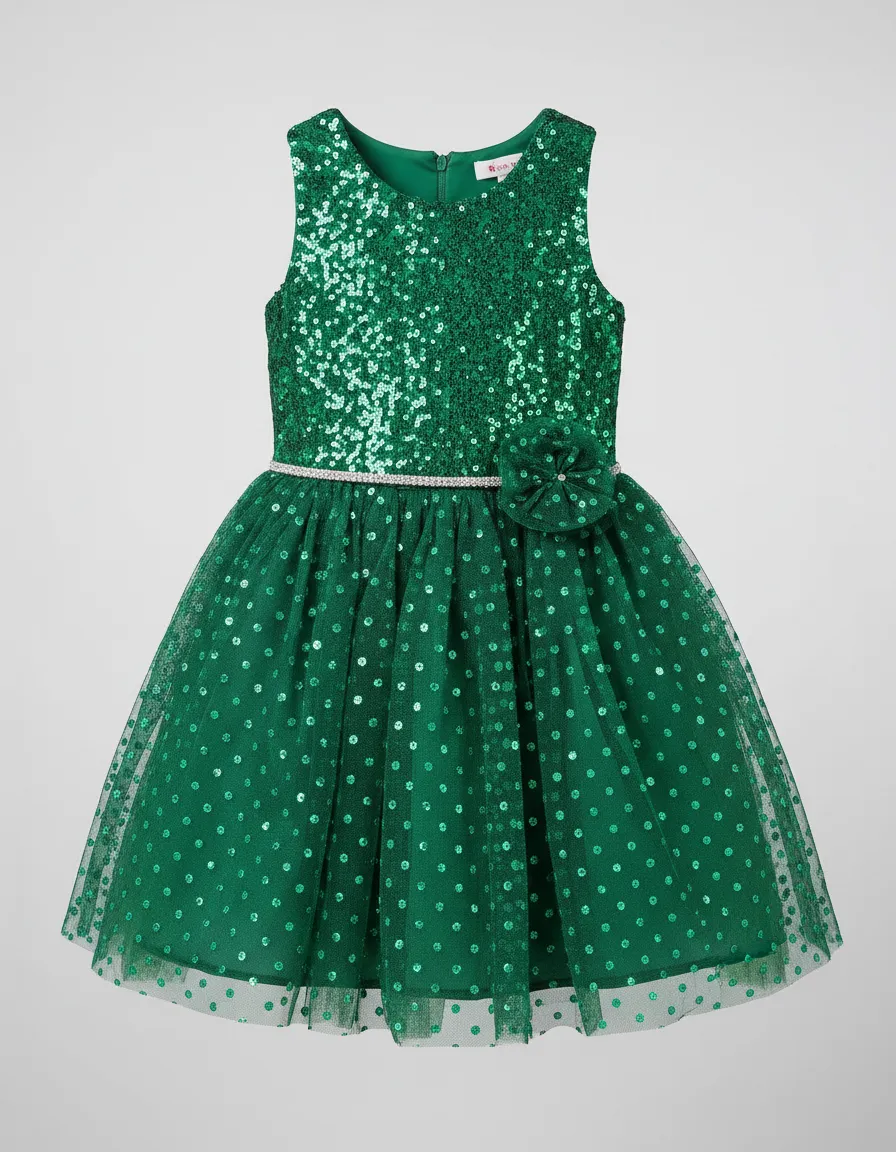 Green Polka Dot Dress view 2