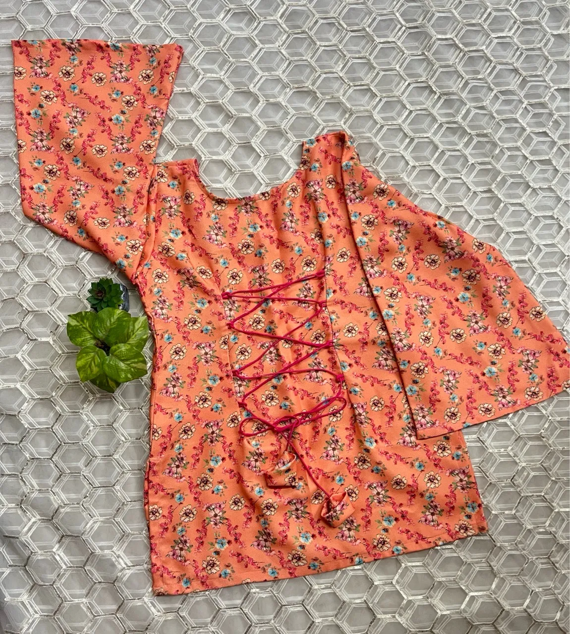 Peach Woolen Kurti view 2