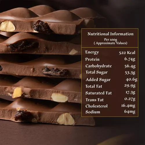 Galaxy Milk Chocolate Bar Fruit & Nut 50 g view 3