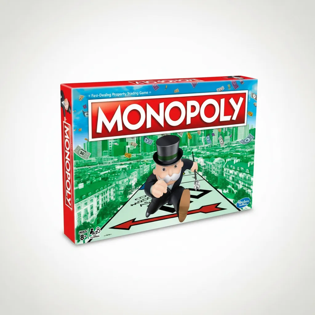 MONOPOLY Board Game (Multicolor) for Families and Kids Ages 8 and Up, Classic fantasy Gameplay view 4