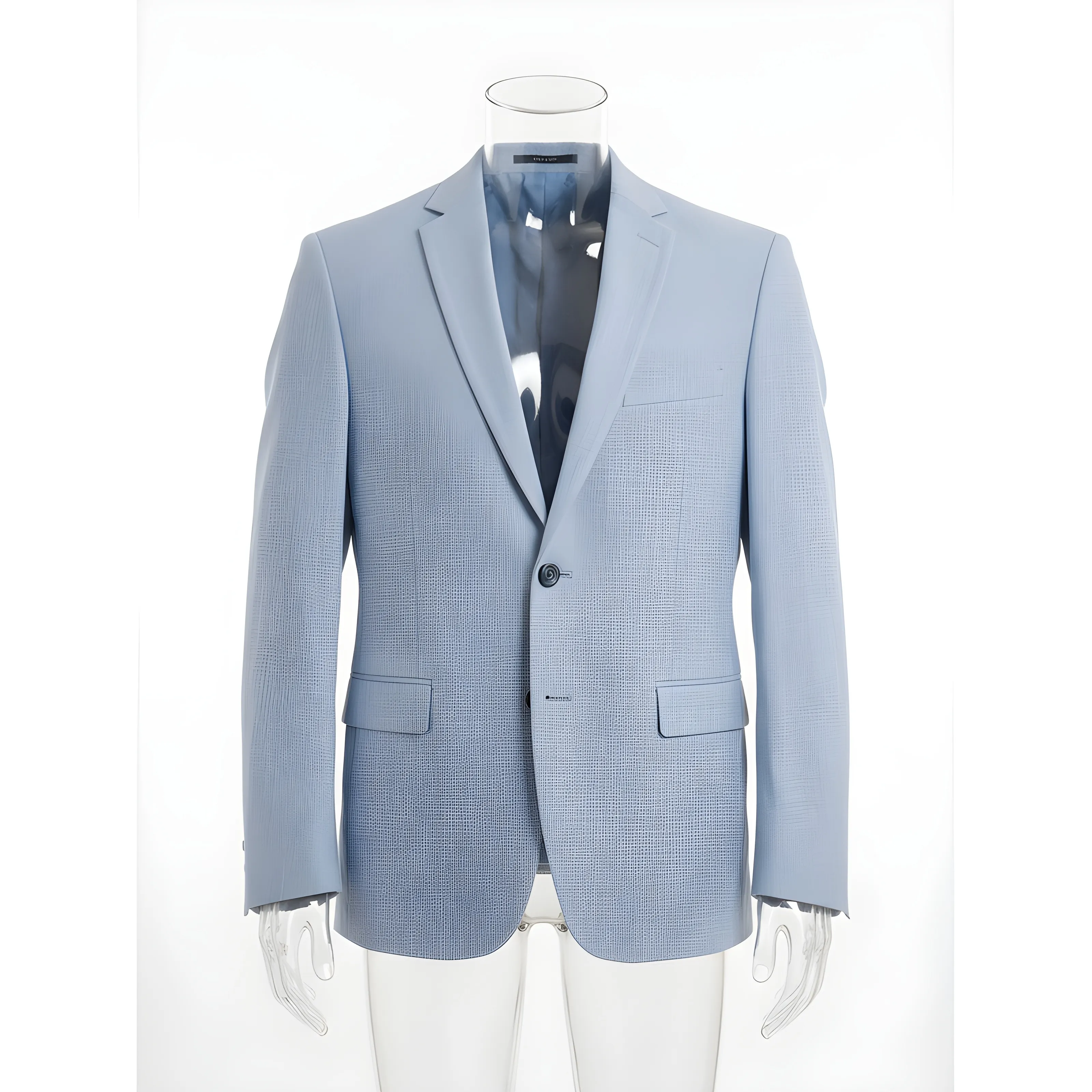 Van Heusen Light Blue Coat Pant view 2