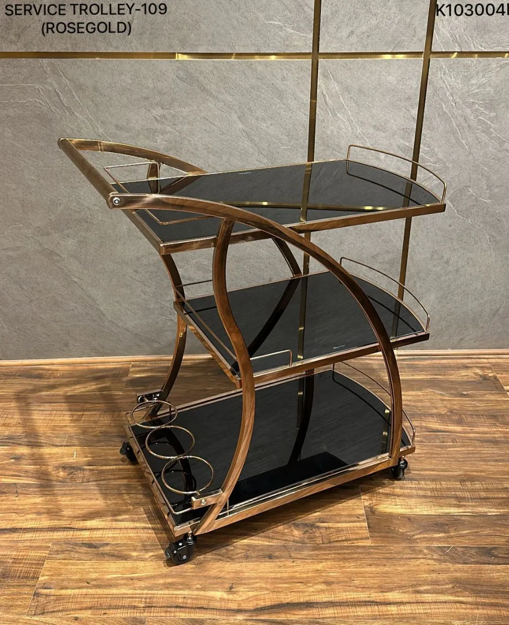 Rosegold Service Trolley