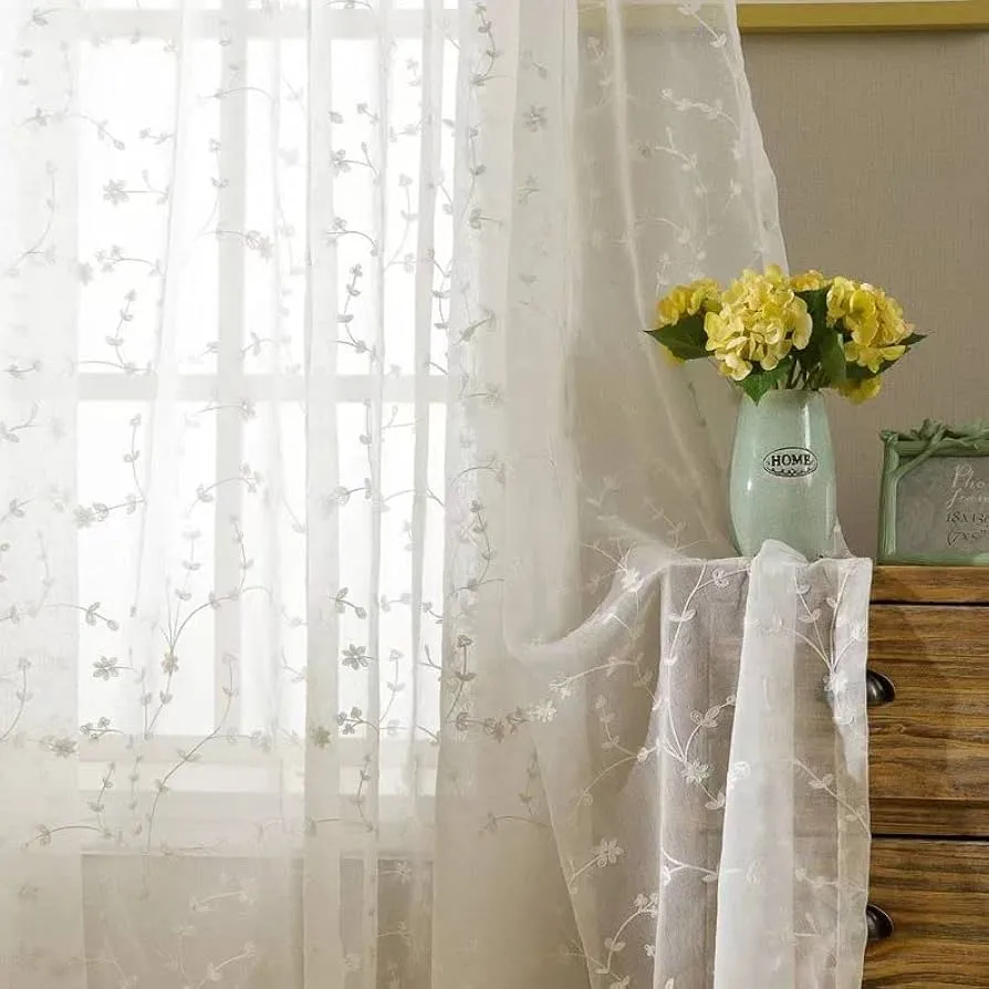 Embroidery Sheers Curtain view 3