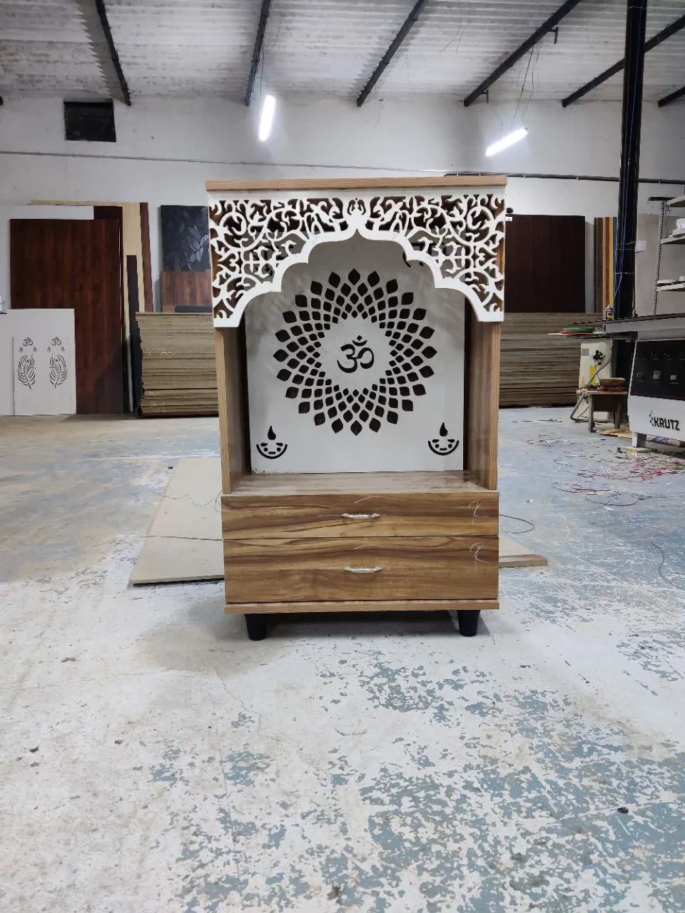 Wooden Mandir Cabinet view 3