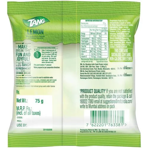 Tang Lemon Instant Drink Mix 75 g view 2